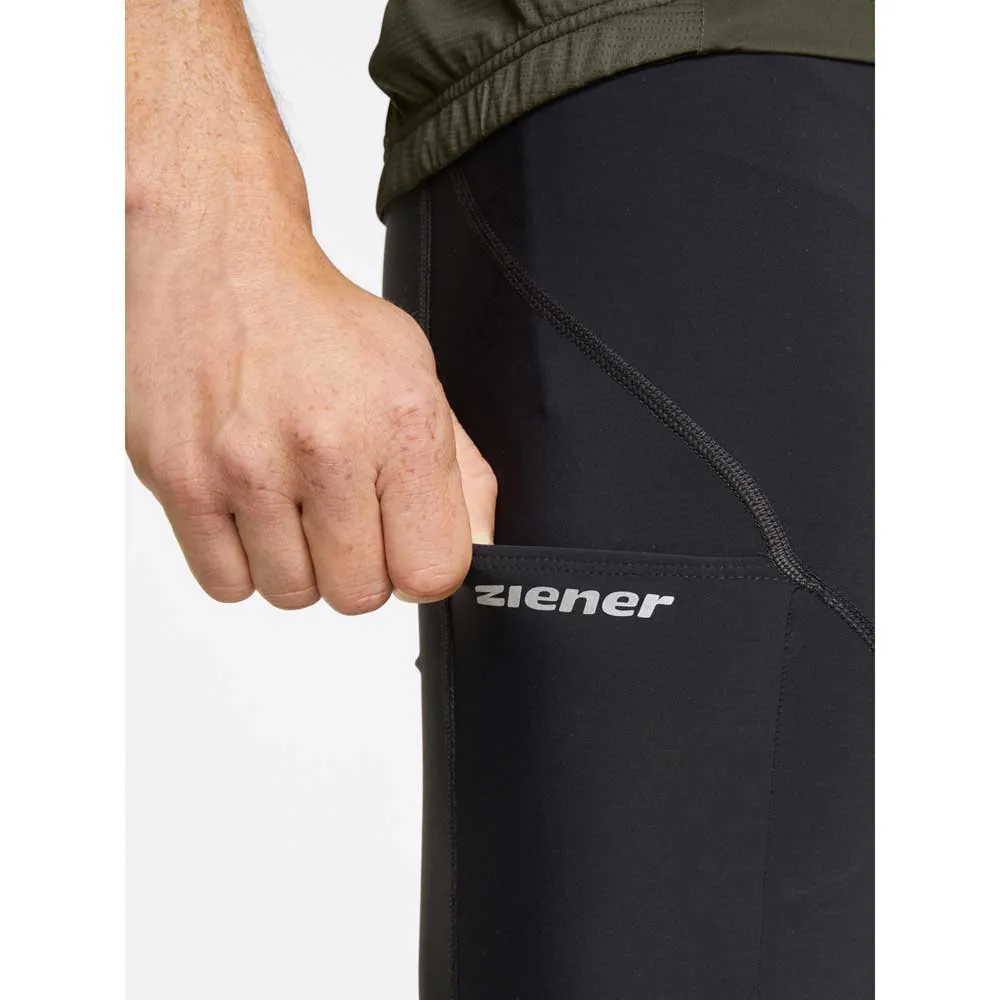 Ziener Nenik X-gel Sykkelshorts Uten Seler, Black / leaf green