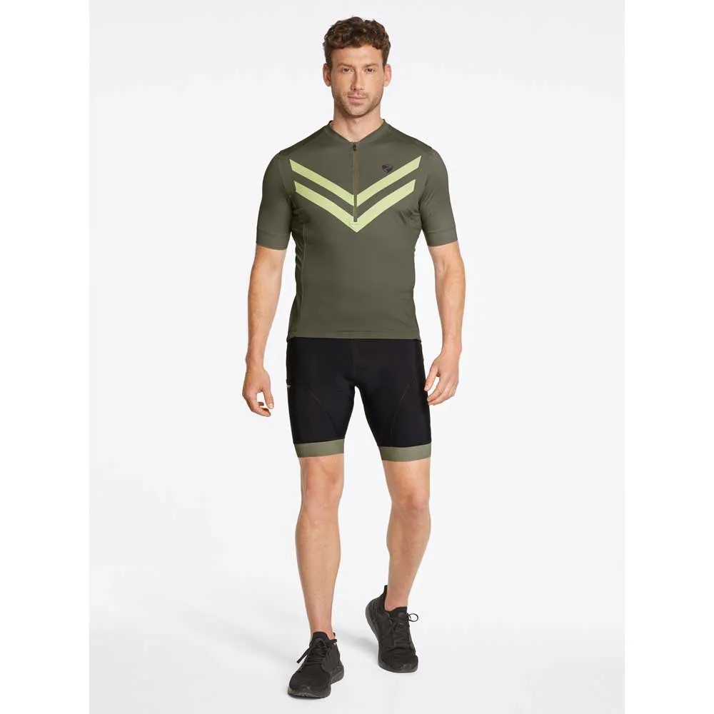 Ziener Nenik X-gel Sykkelshorts Uten Seler, Black / leaf green