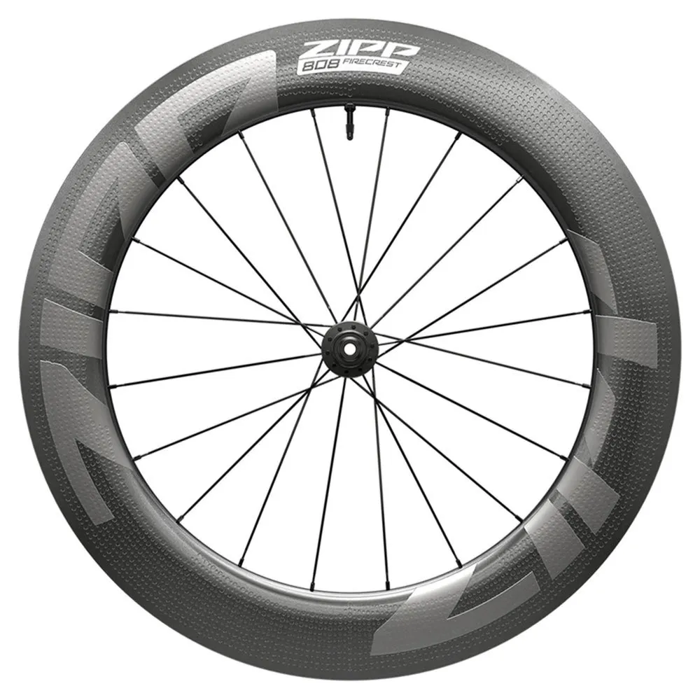 ZIPP 808 Firecrest Cl Disc Tubeless Landeveishjulsett, Black / grey, 12 x 100 / 12 x 142mm, Sram XDR