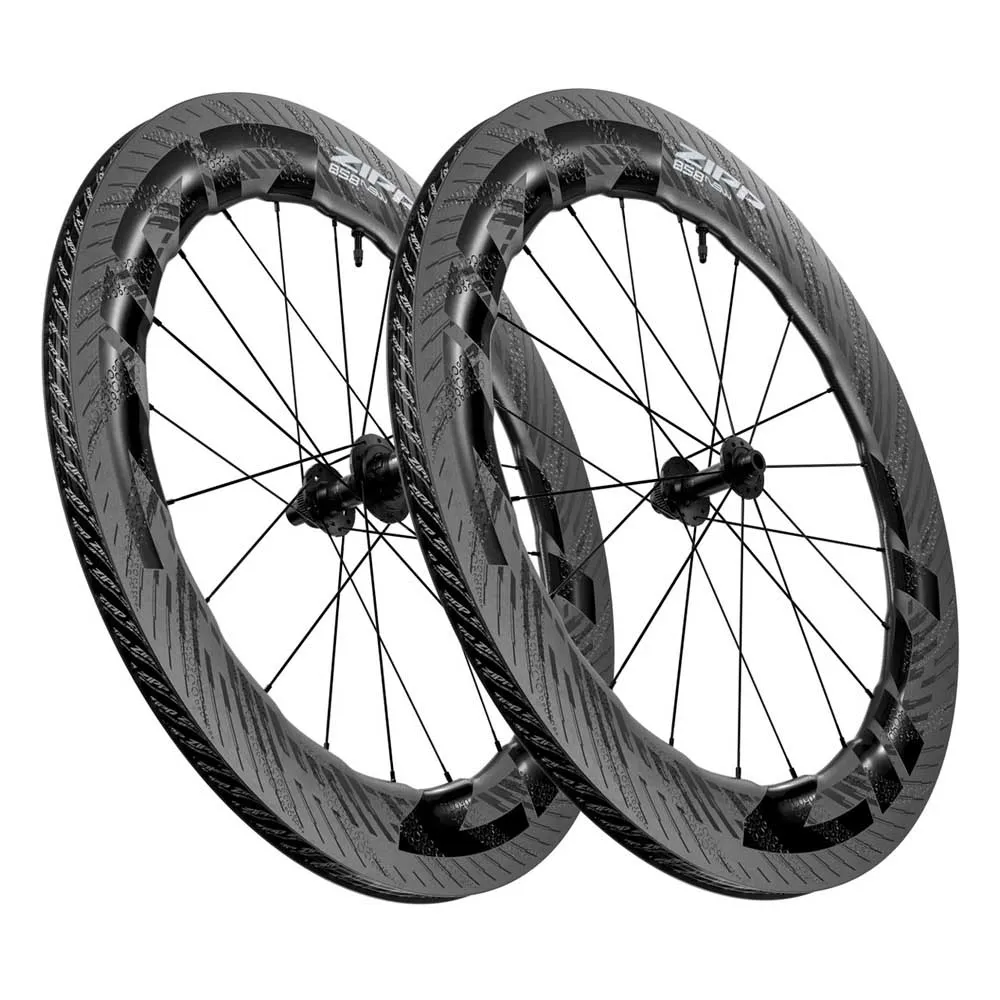 ZIPP 858 Nsw Zr1sl 10/12s Cl Disc Tubeless Landeveishjulsett, Black, 12 x 100/12 x 142mm, Shimano/Sram HG