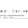 ZIPP Endekapper For Cognition Forhjulsnaver, Black, One Size