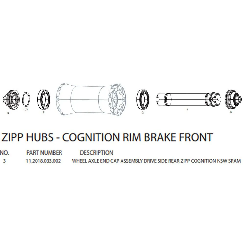 ZIPP Høyre Endedeksel For Cognition Baknav Shimano/sram Road ZIPP Høyre Endedeksel For Cognition Baknav Shimano/sram Road