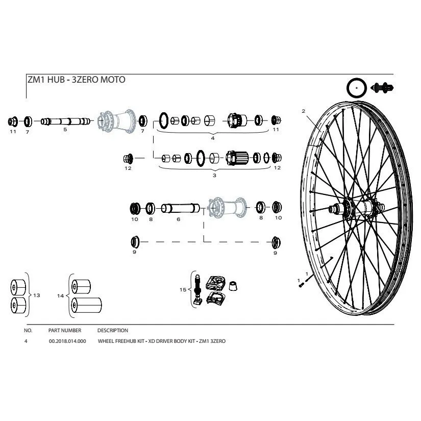ZIPP Zm1 3zero Xd Driver Freehub-kropp, Black, 11-12s ZIPP Zm1 3zero Xd Driver Freehub-kropp, Black, 11-12s