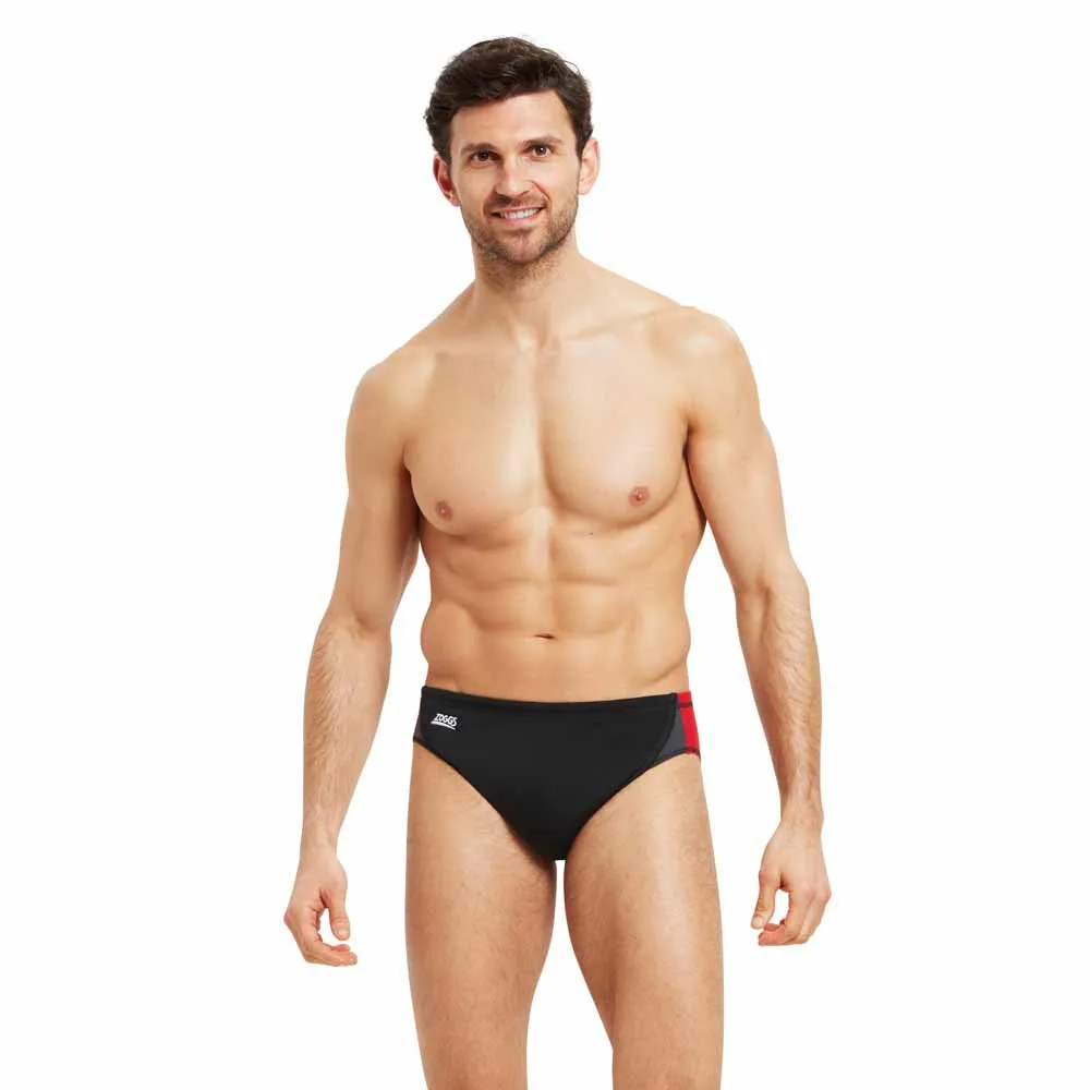 Zoggs Prism Racer Badetrusser male, Black / red Zoggs Prism Racer Badetrusser male, Black / red