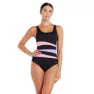 Zoggs Sumatra Adjustable Scoopback Badetøy female, Black / pink / lilac
