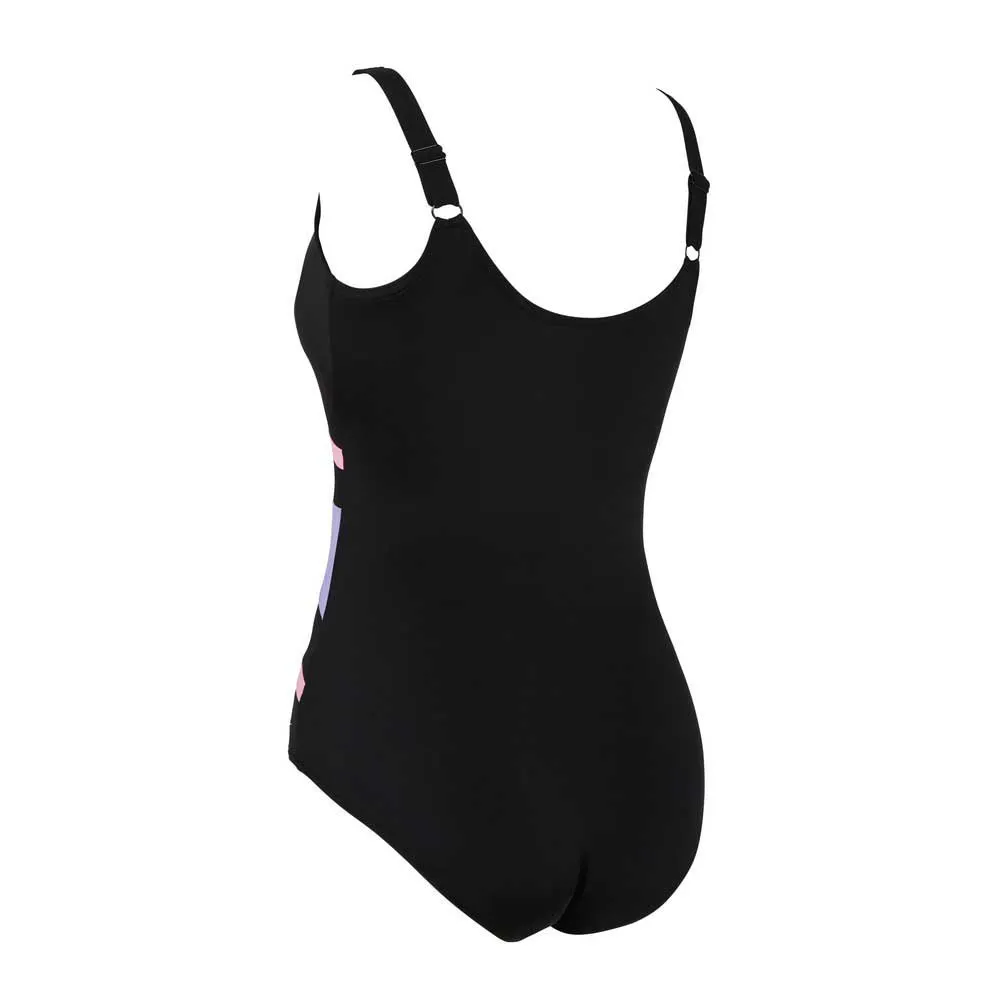 Zoggs Sumatra Adjustable Scoopback Badetøy female, Black / pink / lilac Zoggs Sumatra Adjustable Scoopback Badetøy female, Black / pink / lilac