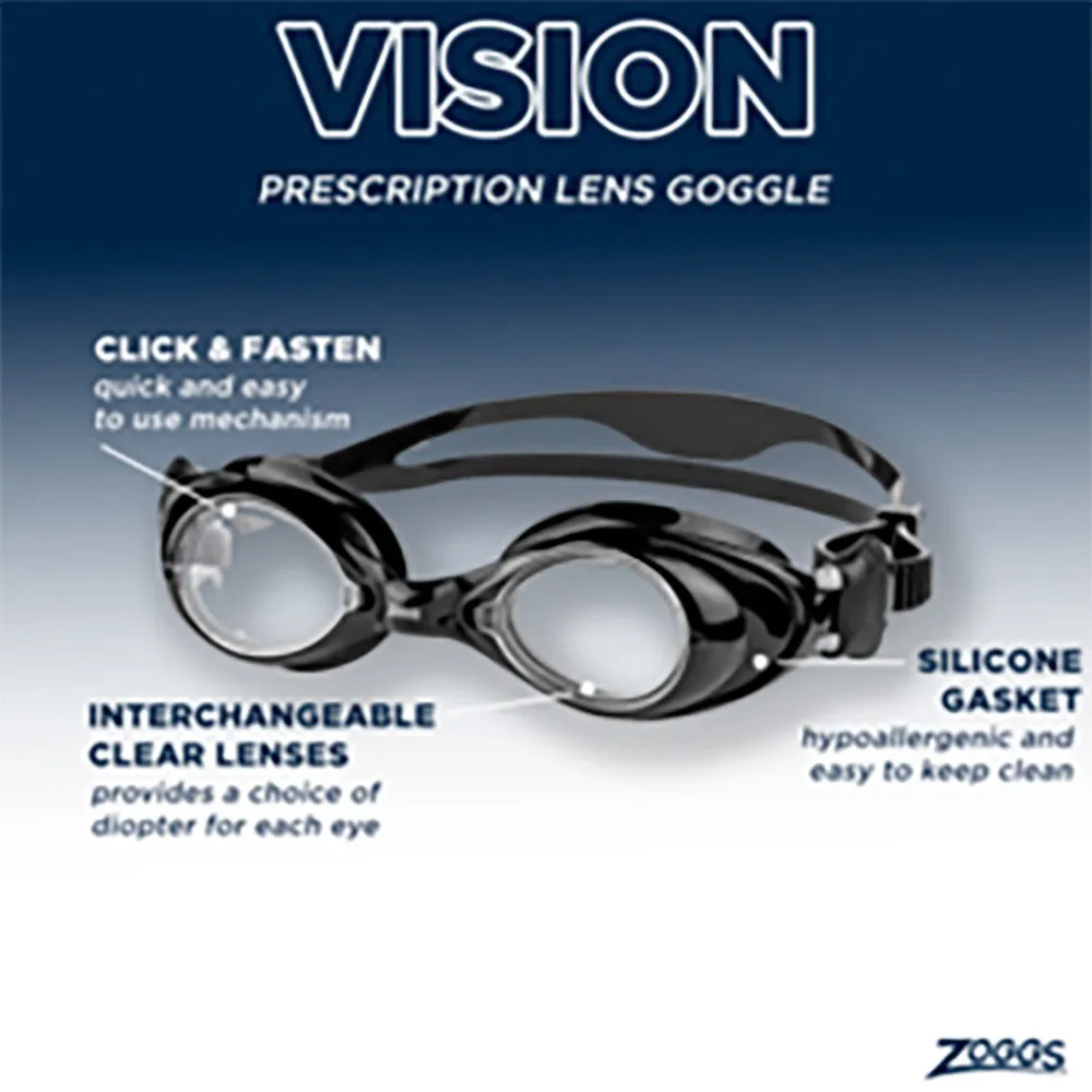 Zoggs Vision Speil-svømmebriller Mann,Kvinne, Black black / clear, One Size