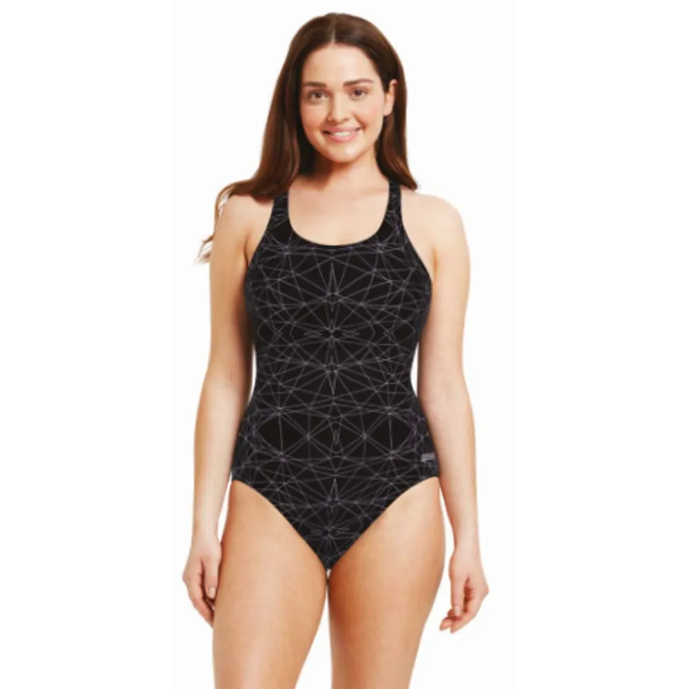 Zoggs Warrego Powerback Badetøy female, Warrego print