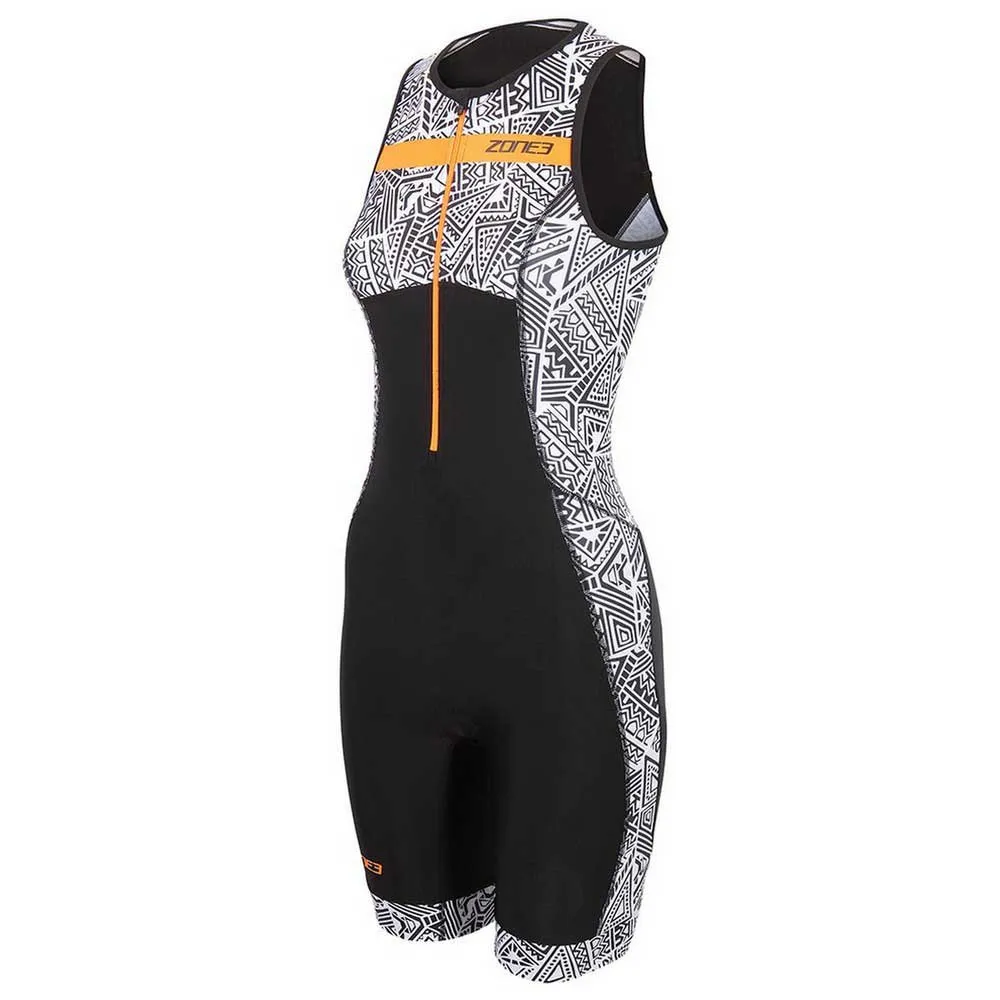 Zone3 Activate+ Kona Speed Ermeløs Triatlon-drakt female, Black / white / orange Zone3 Activate+ Kona Speed Ermeløs Triatlon-drakt female, Black / white / orange