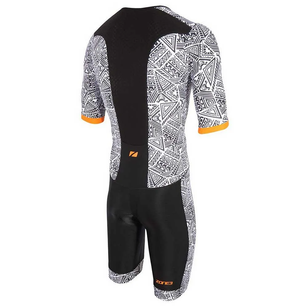 Zone3 Activate+ Kona Speed Kortermet Trisuit male, Black / white / orange