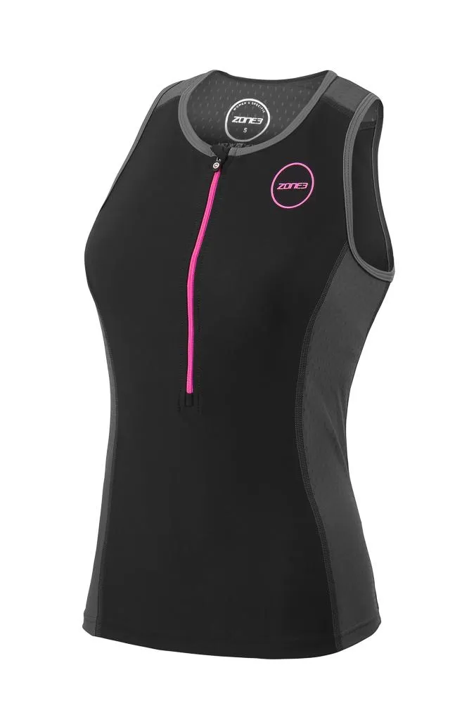 Zone3 Aquaflo Plus Dame Tri Top, Sort