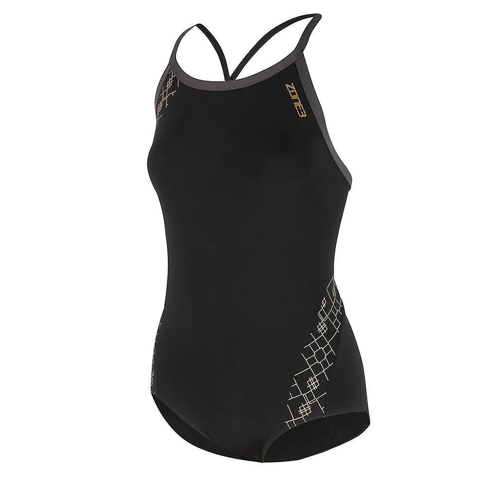 Zone3 Iconic Bound Badetøy female, Black / gold