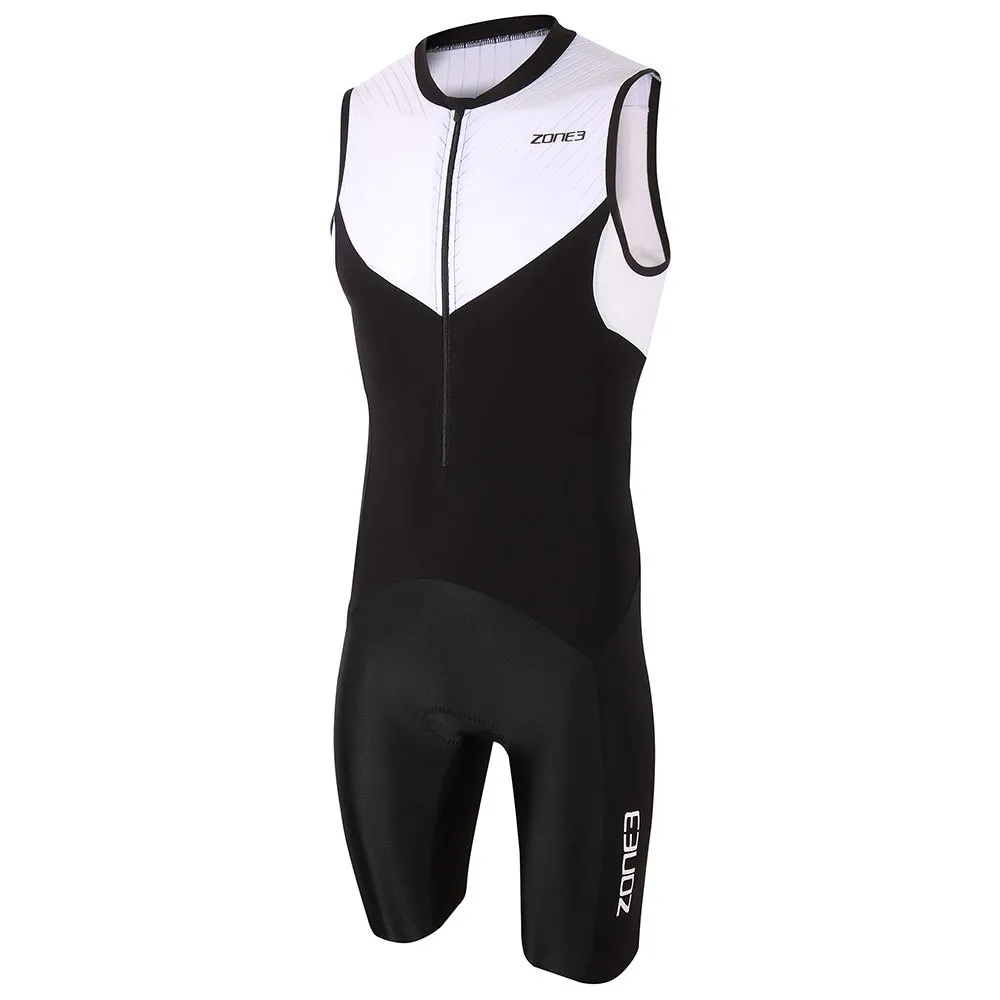 Zone3 Lava Long Distance Tri Ermeløs Triatlon-drakt male, Black / white / red