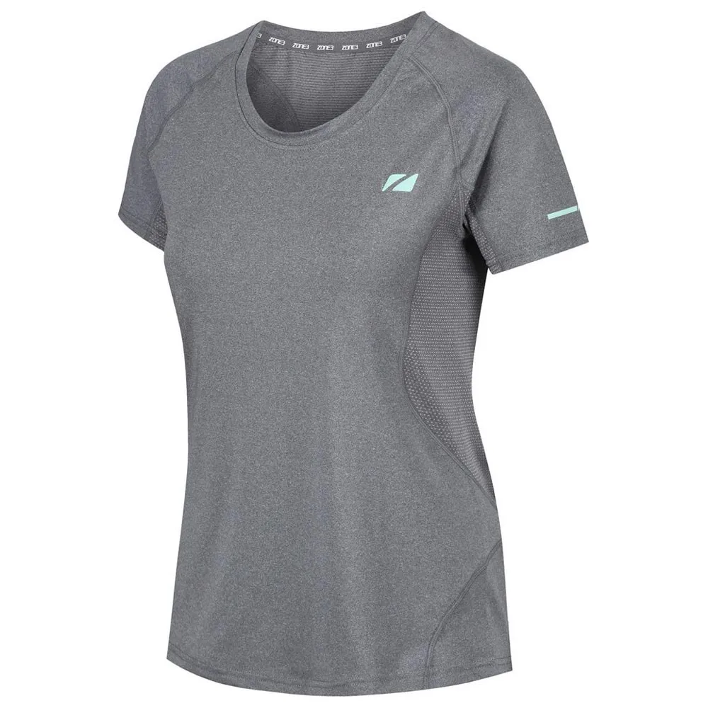 Zone3 Power Burst Xrc Kortarmet T-skjorte female, Grey speck / mint Zone3 Power Burst Xrc Kortarmet T-skjorte female, Grey speck / mint