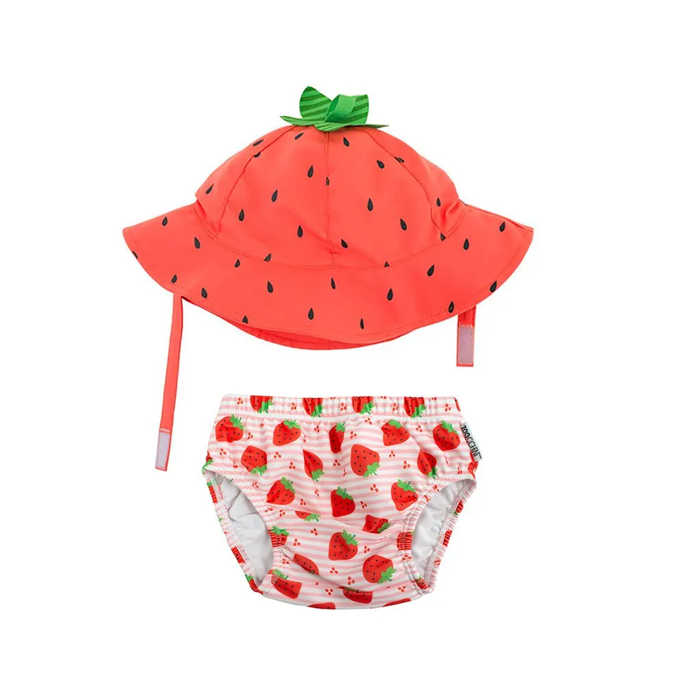 Zoocchini Badedraktbleie Med Jordbærtrykk Upf 50, Multicolor, 12-24MON Zoocchini Badedraktbleie Med Jordbærtrykk Upf 50, Multicolor, 12-24MON