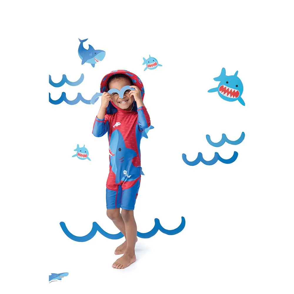 Zoocchini Badetøy Med Lange Ermer For Baby Hai Upf 50 Zoocchini Badetøy Med Lange Ermer For Baby Hai Upf 50