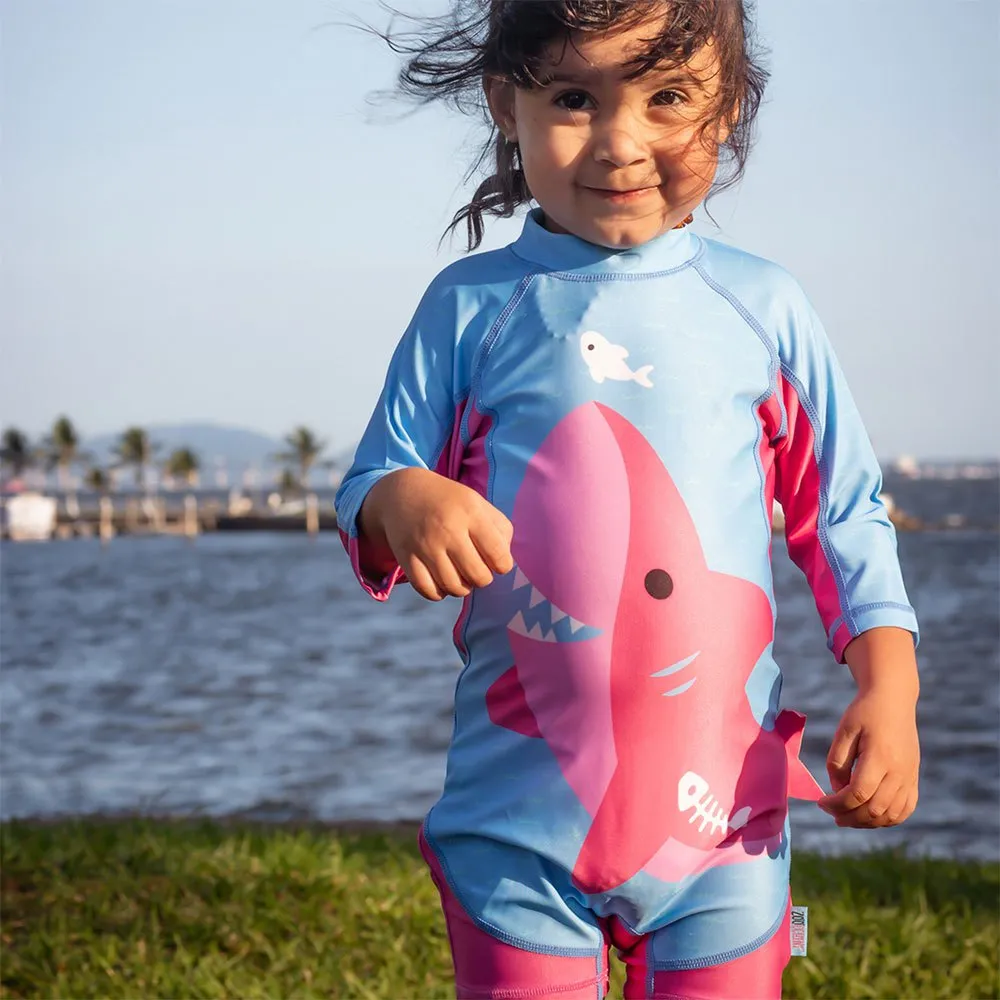 Zoocchini Hai Baby Langarmet Badedrakt Upf 50, Pink, 6-12MON Zoocchini Hai Baby Langarmet Badedrakt Upf 50, Pink, 6-12MON