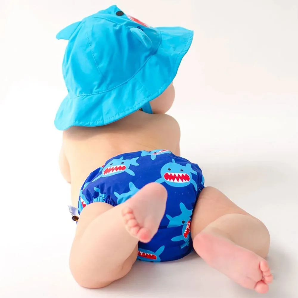 Zoocchini Hai Badebleie Med Upf 50 Solbeskyttelse
