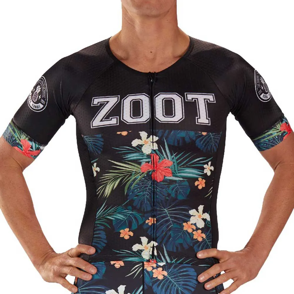 Zoot Ltd Aero 83 19 Kort Ermet Trøye, Black / flowers, S Zoot Ltd Aero 83 19 Kort Ermet Trøye, Black / flowers, S