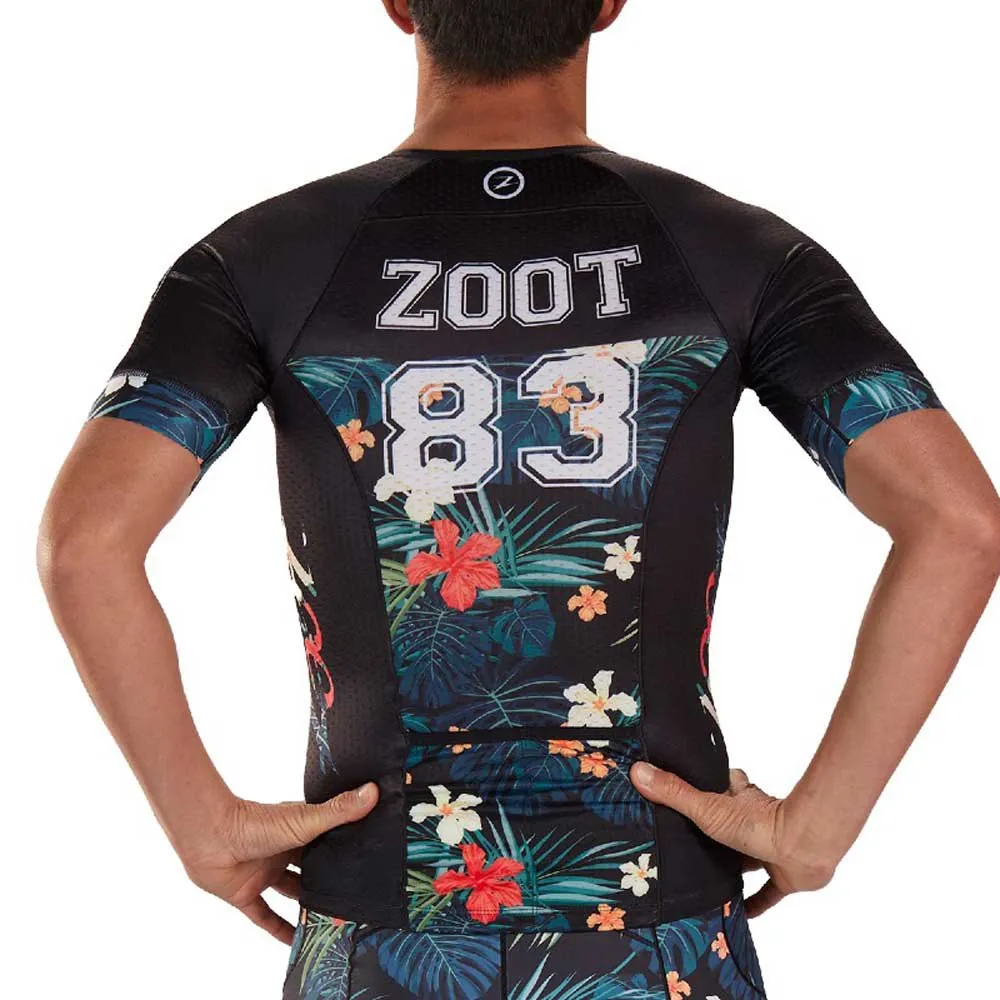 Zoot Ltd Aero 83 19 Kort Ermet Trøye, Black / flowers, S Zoot Ltd Aero 83 19 Kort Ermet Trøye, Black / flowers, S