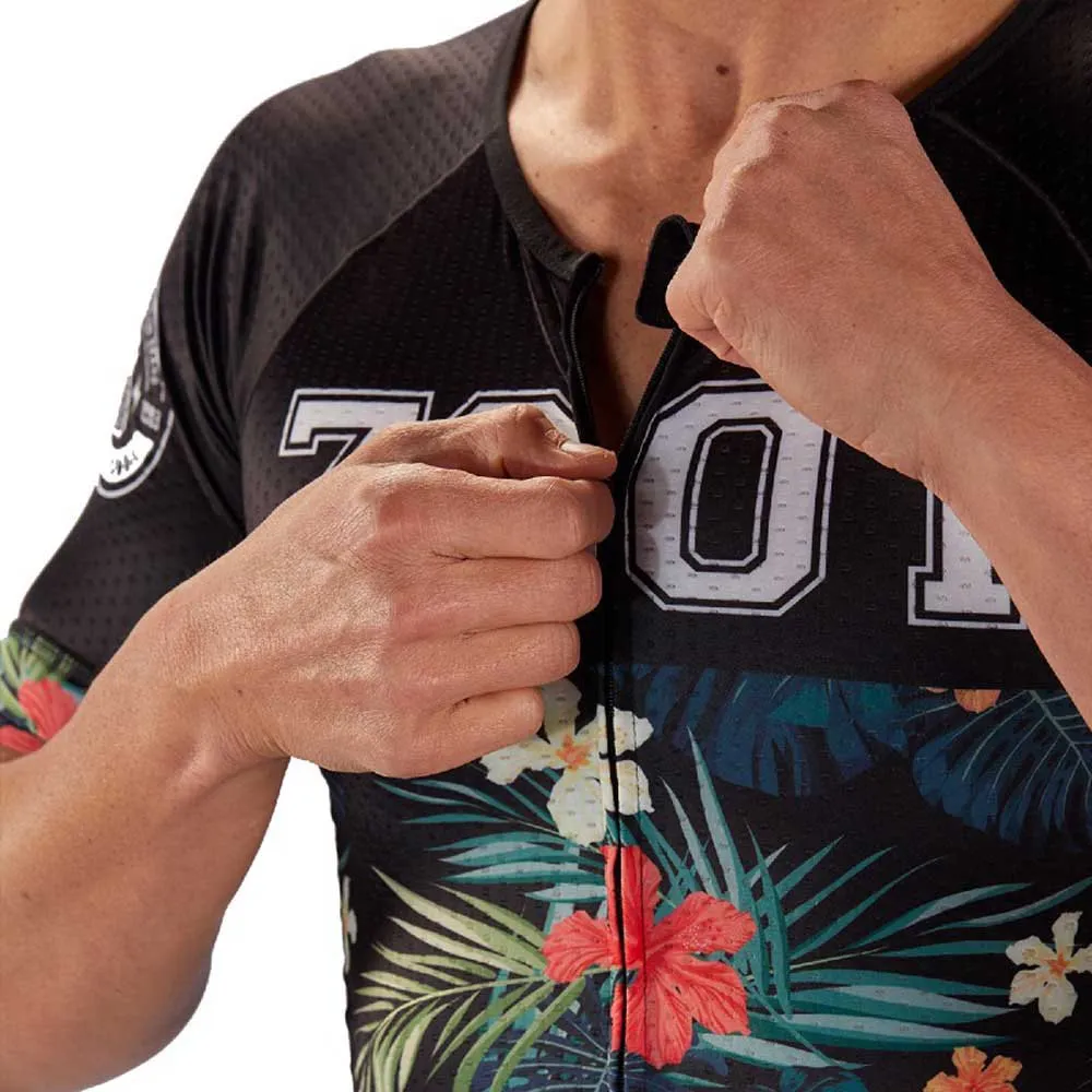 Zoot Ltd Aero 83 19 Kort Ermet Trøye, Black / flowers, S Zoot Ltd Aero 83 19 Kort Ermet Trøye, Black / flowers, S