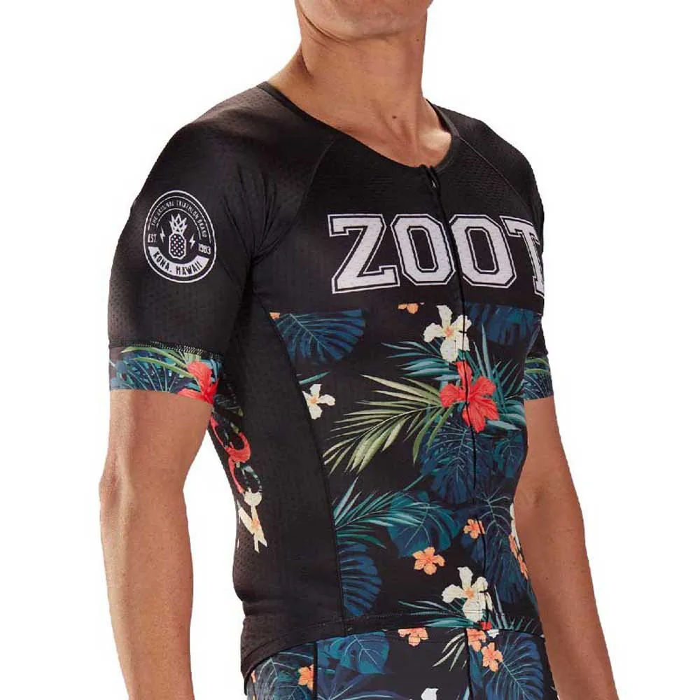 Zoot Ltd Aero 83 19 Kort Ermet Trøye, Black / flowers, S Zoot Ltd Aero 83 19 Kort Ermet Trøye, Black / flowers, S