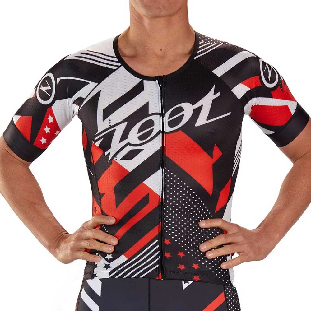 Zoot Ltd Aero Team 19 Kort Ermet Trøye, Black / white / red, S Zoot Ltd Aero Team 19 Kort Ermet Trøye, Black / white / red, S