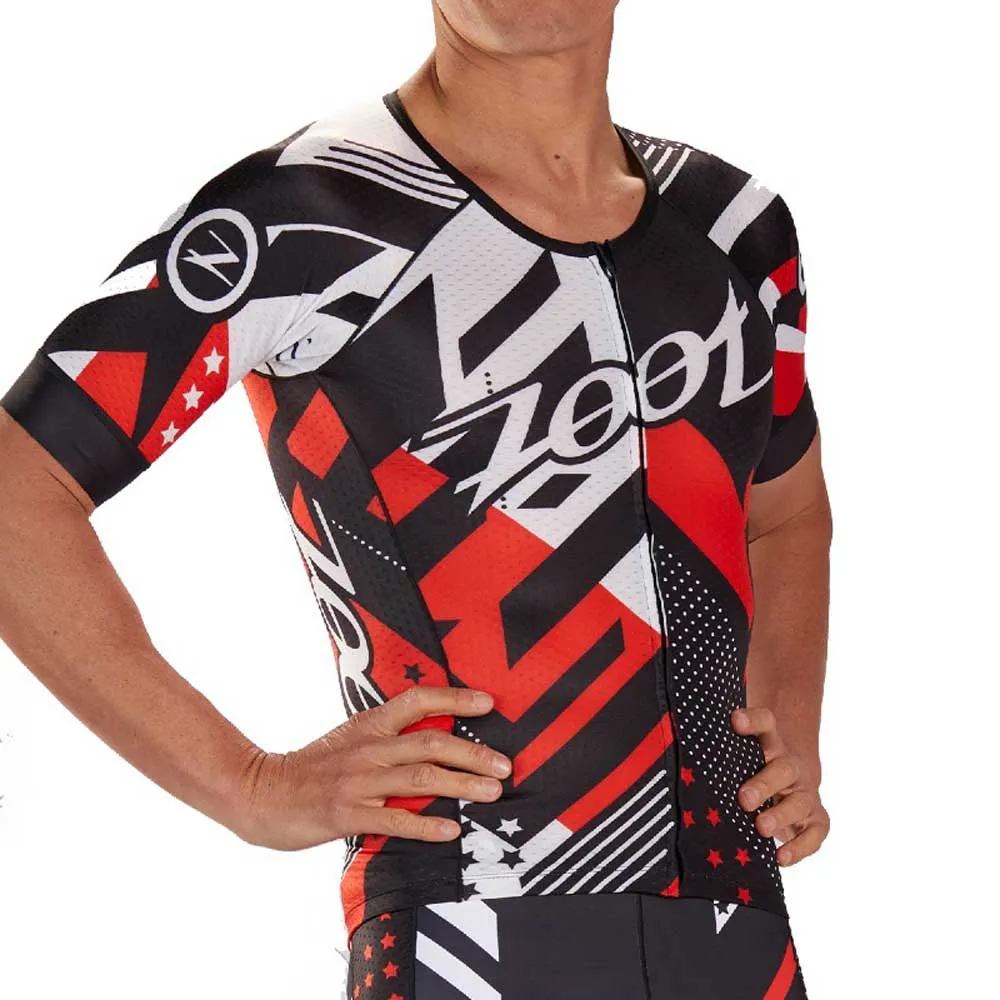 Zoot Ltd Aero Team 19 Kort Ermet Trøye, Black / white / red, S Zoot Ltd Aero Team 19 Kort Ermet Trøye, Black / white / red, S