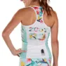 Zoot Ltd Racerback 83 19 Ermeløs Sykkeltrøye, Green / flowers, XS
