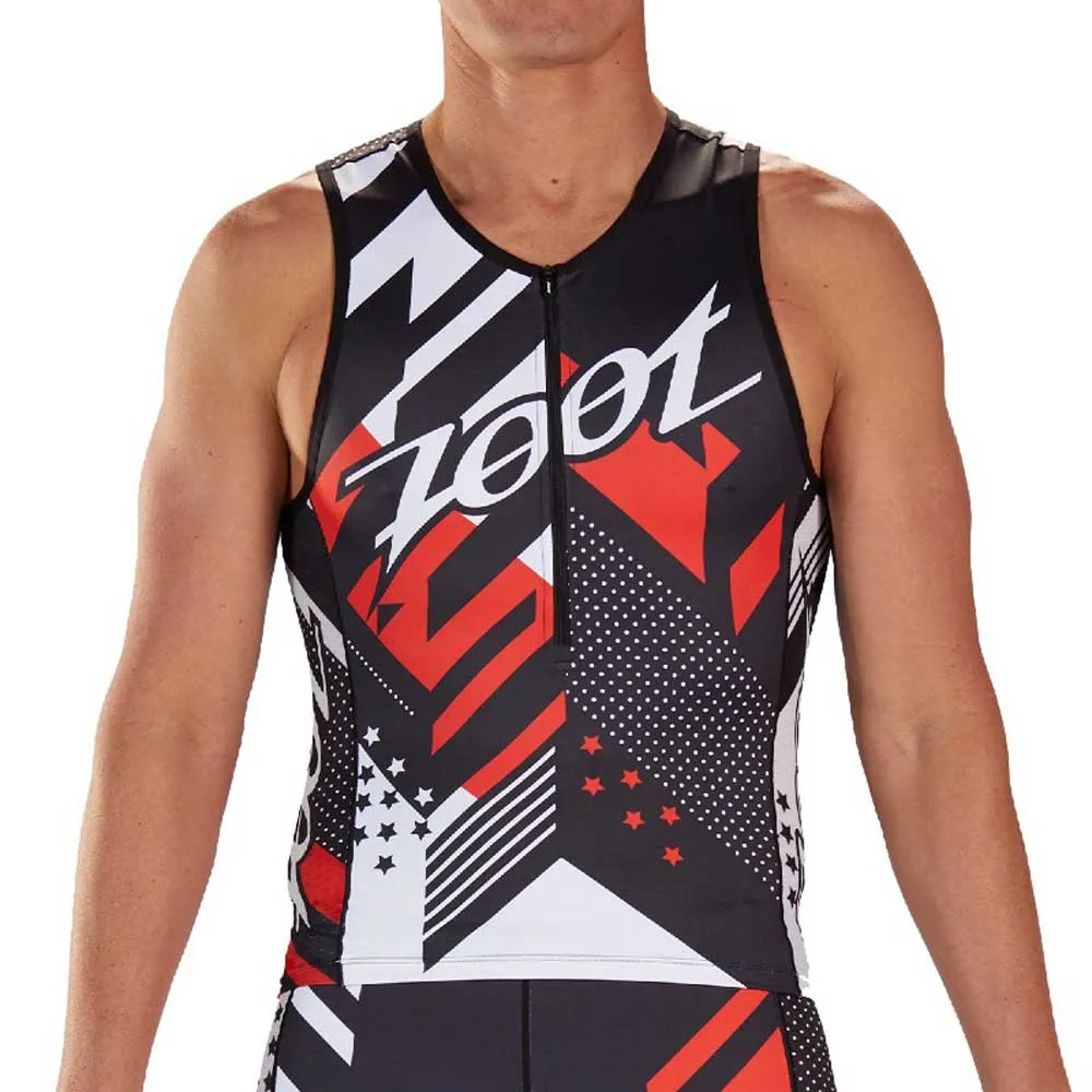 Zoot Ltd Team 19 Ermeløs Sykkeltrøye, Black / red / white, S Zoot Ltd Team 19 Ermeløs Sykkeltrøye, Black / red / white, S