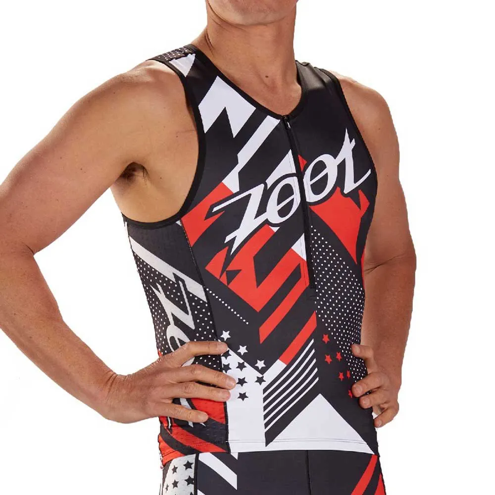 Zoot Ltd Team 19 Ermeløs Sykkeltrøye, Black / red / white, S Zoot Ltd Team 19 Ermeløs Sykkeltrøye, Black / red / white, S