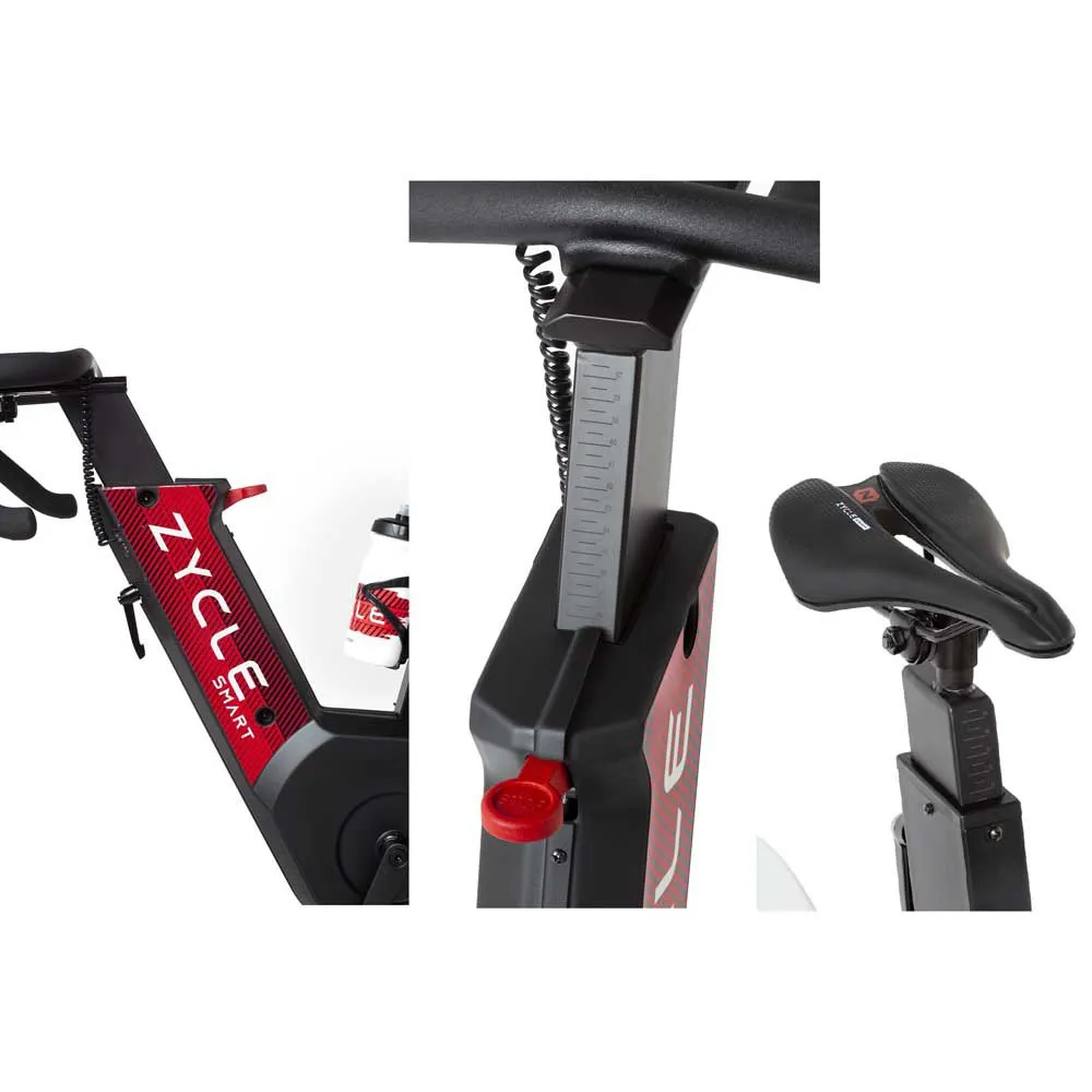 ZYCLE Smart Zbike 2.0 Innendørs Sykkel, Black / red, One Size